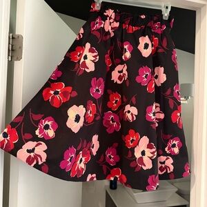Kate Spade Floral Black Skirt
